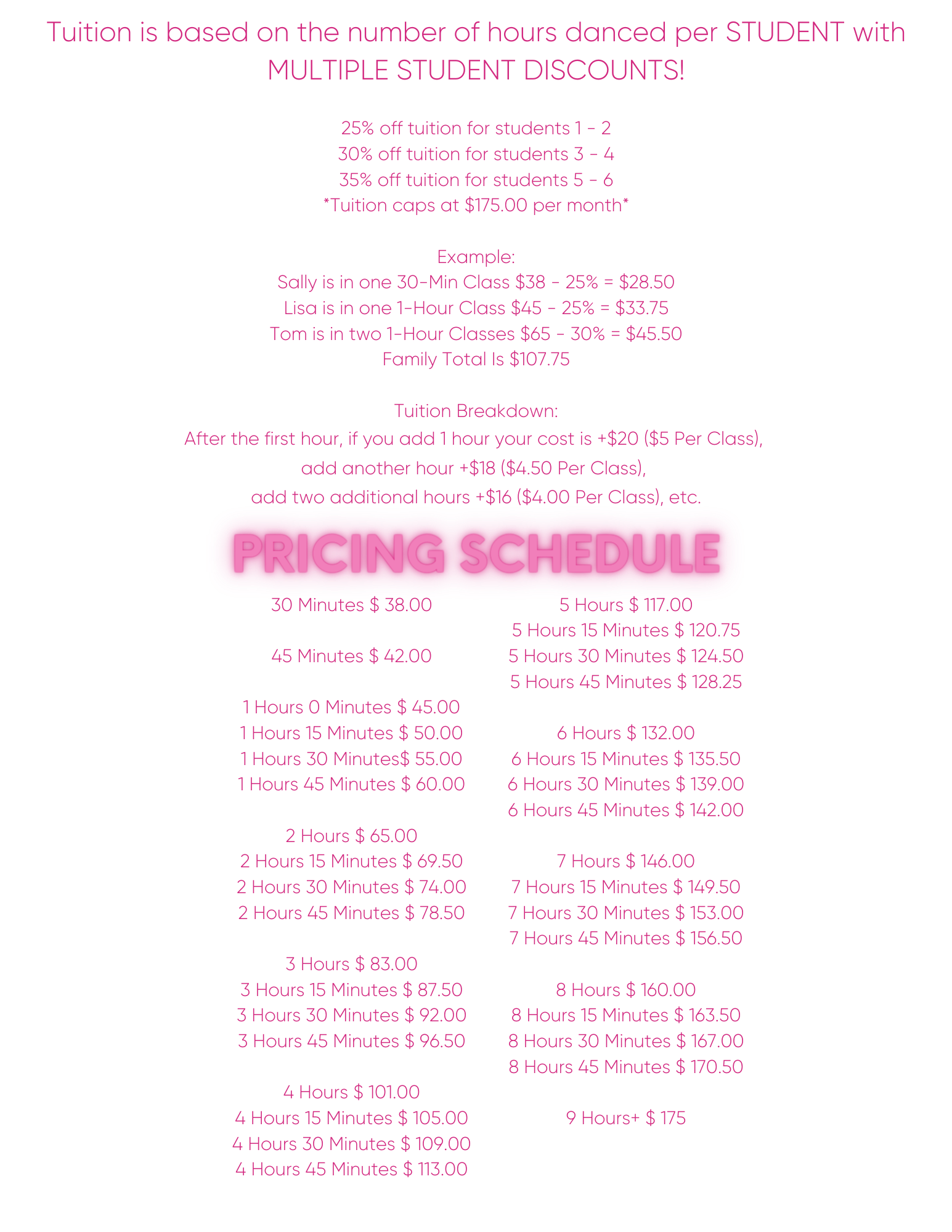 pricing schedule (1)